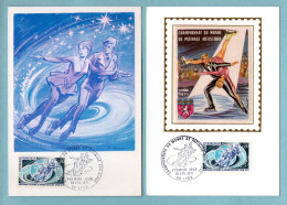 Carte Maximum 1971 - Championnat Du Monde De Patinage - YT 1661 - 69 Lyon - 1970-1979