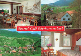 73980813 Oberharmersbach Obertal Cafe Gastraum Zimmer Fliegeraufnahme - Autres & Non Classés