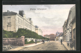 AK Prerau /Prerov, Strassenblick In Die Schulgasse  - Tchéquie