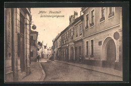 AK Mähr. Neustadt, Strassenblick In Die Schönbergergasse  - Czech Republic