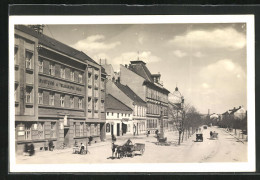 AK Mähr.-Wiesskirchen, Hranice Na Morave, Strassenpartie Mit Postamt  - Czech Republic