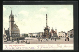 AK Mährisch-Neustadt, Westseite Vom Stadtplatz Mit Mariensäule  - Czech Republic