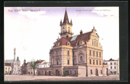 AK Mähr.-Neustadt, Kaiser Franz Josef Platz Mit Rathaus  - Tchéquie