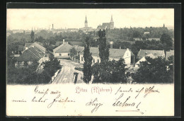 AK Littau B. Mähren, Strassenpartie Im Ort Mit Blick Zur Kirche  - Tschechische Republik