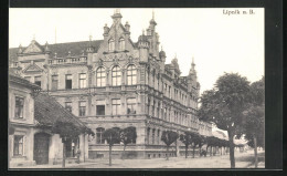 AK Lipnik N. B., Strassenpartie Mit Deutscher Oberrealschule  - Tschechische Republik