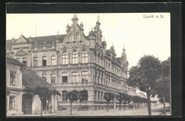 AK Leipnik N. B., Strassenpartie Mit Deutscher Oberrealschule  - Tschechische Republik