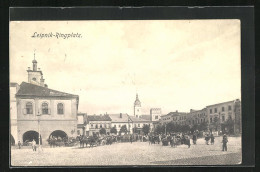 AK Leipnik, Menschen Und Kutschen Auf Dem Ringplatz  - Tschechische Republik