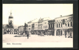 AK Mähr.-Weisskirchen, Stadtplatz Mit Geschäften Und Kirche  - Tchéquie