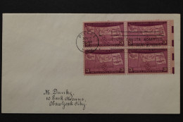 USA, MiNr. 454, Viererblock, ESST Pierre, FDC - Sonstige & Ohne Zuordnung