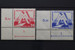 DDR, MiNr. 282-283, Ecke Links Unten Mit DZ, Postfrisch - Sonstige & Ohne Zuordnung