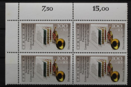 Deutschland, MiNr. 1415, Viererblock, Ecke Li. Oben, Postfrisch - Unused Stamps