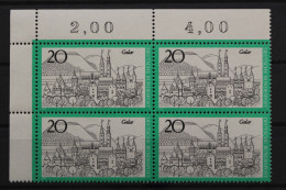 Deutschland, MiNr. 704, Viererblock, Ecke Li. Oben, Postfrisch - Nuovi