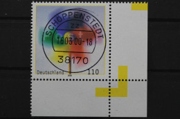 Deutschland (BRD), MiNr. 2106, Ecke Re. Unten, Zentrischer Stempel, EST - Used Stamps
