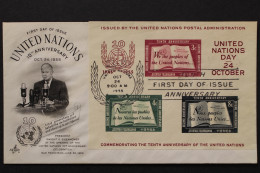 UNO New York, MiNr. Block 1 Type I, FDC - Sonstige & Ohne Zuordnung