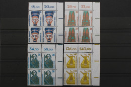 BRD, MiNr. 1398-1401 A, Viererblöcke, Ecken Re. Oben, Postfrisch - Unused Stamps