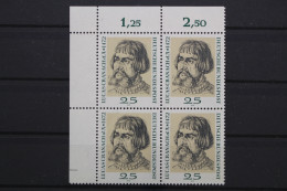 Deutschland, MiNr. 718, Viererblock, Ecke Li. Oben, Postfrisch - Nuovi