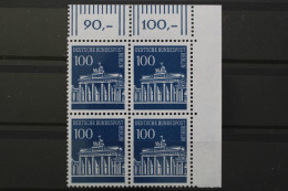 Berlin, MiNr. 290, Viererblock, Ecke Rechts Oben, Postfrisch - Unused Stamps