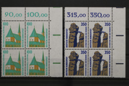 BRD, MiNr. 1406-1407, Viererblöcke, Ecken Re. Oben, Postfrisch - Unused Stamps