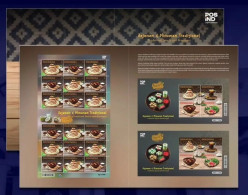 Indonesia Indonesie 2024 Stamp Pack Traditional Snacks And Beverages New Imperforation & Perforationn - Indonesien