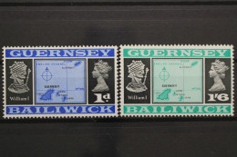 Guernsey, MiNr. 9 II + 18 II, Postfrisch - Guernesey