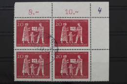 Deutschland (BRD), MiNr. 390, Viererblock, Ecke Rechts Oben, Gestempelt - Usati