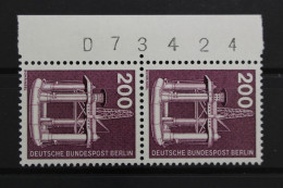 Berlin, MiNr. 506, Senkr. Paar, Rand Mit BZN, Postfrisch - Ungebraucht