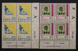 Färöer, MiNr. 43-44, Viererblock, Ecke Rechts Unten, Postfrisch - Faroe Islands