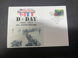 4-6-2024 (17) 80th Anniversary Of D-Day Landing & Battle Of Normandy (with OZ Stamp) - Militaria