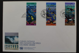 UNO Triobrief: Saubere Meere, 1992 - Gemeinschaftsausgaben New York/Genf/Wien