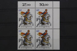 Deutschland, MiNr. 1504, 4er Block, Ecke Rechts Oben, Postfrisch - Neufs