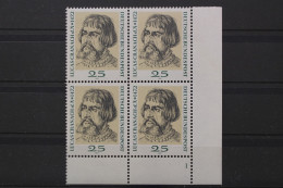 Deutschland, MiNr. 718, 4er Block, Ecke Re. U. FN 1, Postfrisch - Unused Stamps