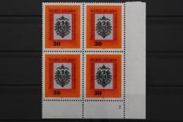 Deutschland, MiNr. 658, 4er Block, Ecke Re. U., FN 2, Postfrisch - Ungebraucht