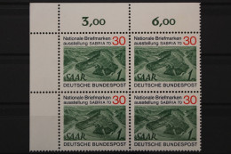 Deutschland, MiNr. 619, 4er Block, Ecke Links Oben, Postfrisch - Neufs