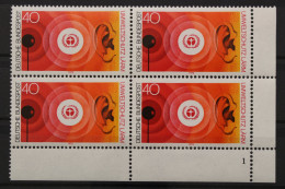 Deutschland, MiNr. 776, 4er Block, Ecke Re. U., FN 1, Postfrisch - Unused Stamps