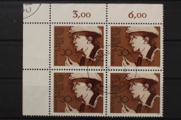 Deutschland (BRD), MiNr. 826, Viererblock, Ecke Links Oben, Gestempelt - Gebraucht