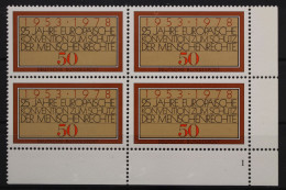 Deutschland, MiNr. 979. 4er Block, Ecke Re. U., FN 1, Postfrisch - Unused Stamps