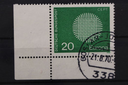 Deutschland (BRD), MiNr. 620, Ecke Links Unten, Gestempelt - Used Stamps