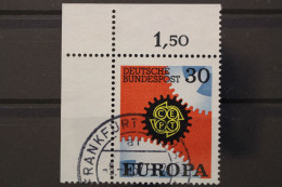 Deutschland (BRD), MiNr. 533. Ecke Links Oben, Gestempelt - Gebraucht