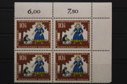 Berlin, MiNr. 295, 4er Block, Ecke Rechts Oben, Postfrisch - Unused Stamps
