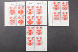 Berlin, MiNr. 321, Alle 4 Eckrandvierer, FN 1, Postfrisch - Ongebruikt