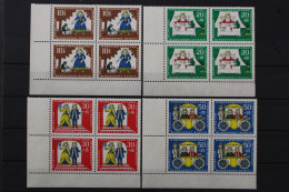 Berlin, MiNr. 295-298, 4er Blöcke, Ecken Links Unten, Postfrisch - Unused Stamps