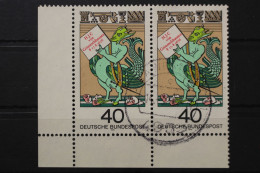 Deutschland (BRD), MiNr. 902, Waag. Paar, Ecke Links Unten, Gestempelt - Used Stamps
