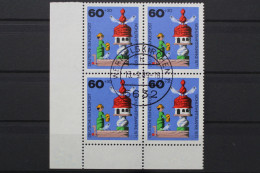 Deutschland (BRD), MiNr. 708, Viererblock, Ecke Links Unten, Gestempelt - Usados