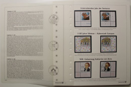 Deutschland Plus Jahrgang 1999, Vordrucke Für Eckrandmarken Mit Briefmarken - Other & Unclassified