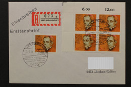 Deutschland (BRD), MiNr. 1220. Viererblock, Ecke Links Oben, EST - Briefe U. Dokumente