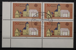 Deutschland (BRD), MiNr. 970, Viererblock, Ecke Links Unten, EST - Usati