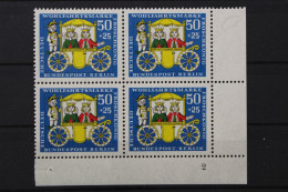 Berlin, MiNr. 298, 4er Block, Ecke Rechts Unten, FN 2, Postfrisch - Unused Stamps