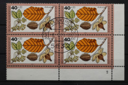 Deutschland, MiNr. 1024, 4er Block, Ecke Rechts Unten, Fn 2, Gestempelt - Used Stamps