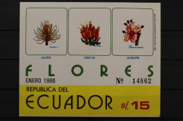 Ecuador, MiNr. Block 122, Postfrisch - Equateur