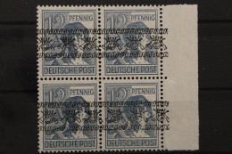 Bizone, MiNr. 40 I K, 4er Block, Re. Rand, Postfrisch, BPP Signatur - Mint